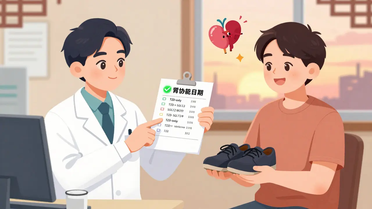 Doctor explaining TZD treatment options with improved health outcomes