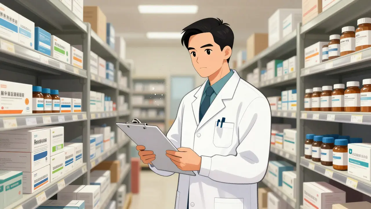 Healthcare professional reviewing wholesale medical supplies