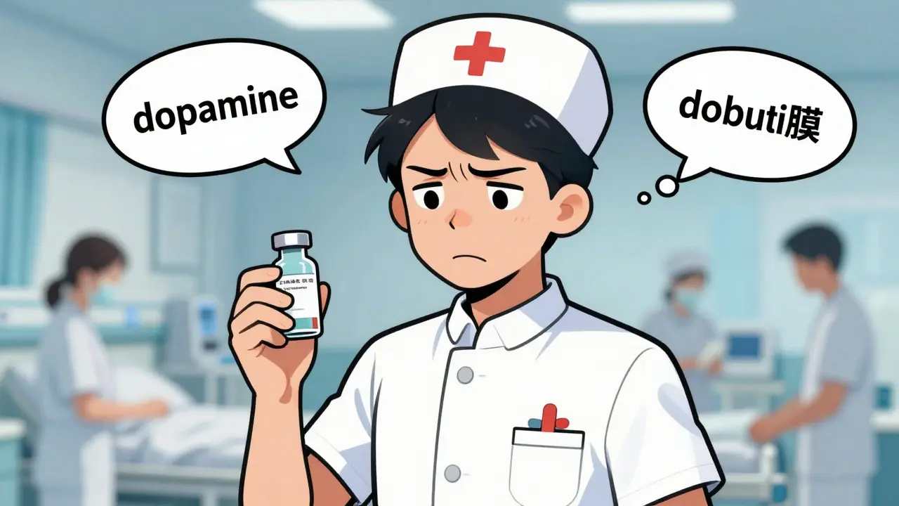 Manhua style: Nurse stressed by look-alike medication vials